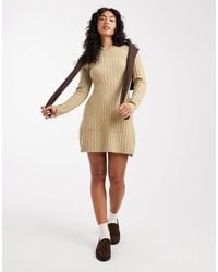 ASOS - Knit Structured Mini Dress - Lyst
