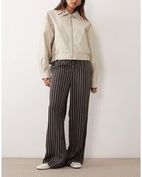 New Look - Drawstring Waist Wide Leg Trousers - Lyst