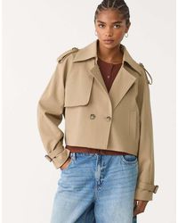 Stradivarius - Cropped Elegante Trenchcoat - Lyst