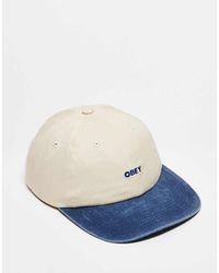 Obey - Gorra Blanco Hueso Con Logo, Diseño De 6 Paneles Y 2 Tonos Y Cierre Trasero Pigment De - Lyst