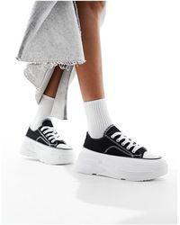 London Rebel - Canvas Lace Up Trainers - Lyst