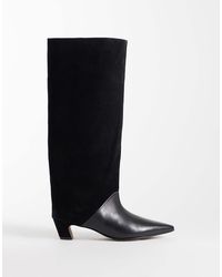 ASOS - Castiel stiefel mit kitten-heel zum hineinschlüpfen bis zum knie - Lyst