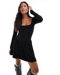 sandra long sleeve mini dress Sandra Striped Long Sleeve Mini Dress - Navy/combo