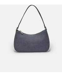 Stradivarius - Denim Half-Moon Shoulder Bag - Lyst