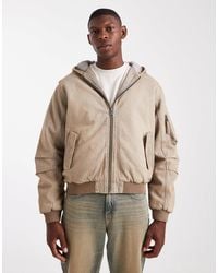 Cotton On - Cotton On Denim Hooded Bomber Jacket - Lyst