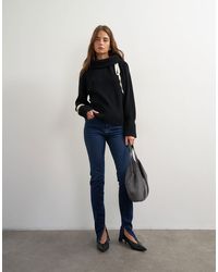 TOPSHOP - Skinny High Rise Jean With Side Split - Lyst