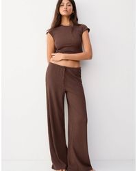 Pull&Bear - – hose aus kreppstoff - Lyst