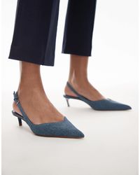 Mango - – slingback-schuhe aus denim - Lyst