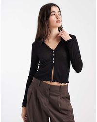 ASOS - Long Sleeve Semi Sheer Shirt - Lyst
