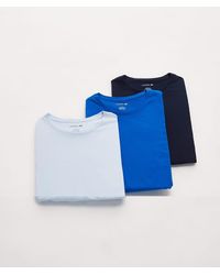 Lacoste - Confezione Da 3 T-Shirt Blu E Blu - Lyst