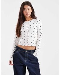 ONLY - Flower Print Cardigan - Lyst