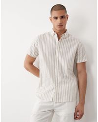 Threadbare - Linen Mix Short Sleeve Shirt - Lyst