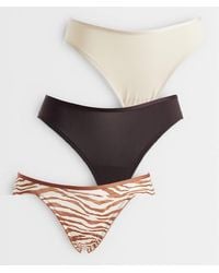 Lindex - 3 Pack Soft Micro Brazilian Brief With Lace Trim - Lyst