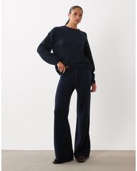 Gina Tricot - Co-ord Knitted Loungewear Wide Leg Trousers With Side Pockets - Lyst