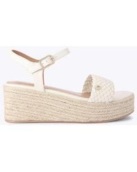 Carvela Kurt Geiger - Treccia Flatform Flat Sandals - Lyst