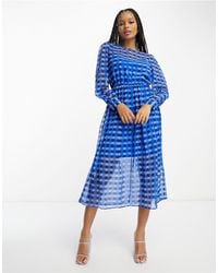 French Connection - Gathered Waist Midi Smock Dress - Lyst