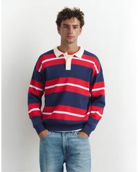 Pull&Bear - Gestreiftes strick-polohemd - Lyst