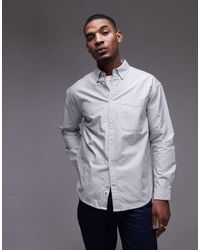 Tommy Hilfiger - Camicia Oxford A Righe Con Stemma Del Logo - Lyst