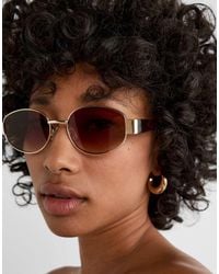 Stradivarius - Sunglasses With Metal Temples - Lyst