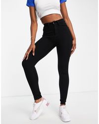 Y.A.S High Waisted Skinny Jeans - Black
