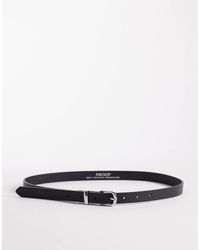 Pieces - Skinny Faux Leather Belt - Lyst