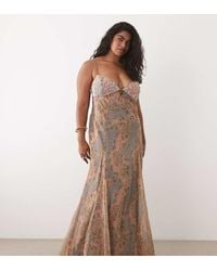 ASOS - Asos Design Curve Embellished Bust Cami Cut Out Maxi Dress - Lyst