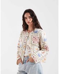 ONLY - Gewatteerd Jack Met Bloemenpatchwork - Lyst