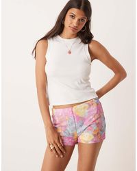 ASOS - Co-ord Lace Micro Mini Shorts - Lyst