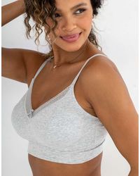 Pour Moi - Love To Lounge Cotton Non Wired Bra- Marl - Lyst