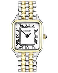 Sekonda - Monica Maxi 30Mm Analogue Watch With Two Tone Case And Alloy Bracelet With Dial - Lyst