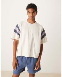 Abercrombie & Fitch - Premium Short Sleeve Contrast Stripe Football T-shirt - Lyst