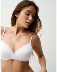 Stripe & Stare - Zigzag Lace Demi Bra - Lyst