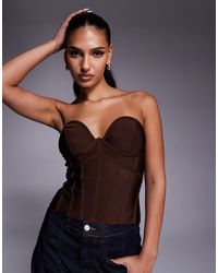 ASOS - – trägerloses korsett-oberteil im bandagen-stil - Lyst