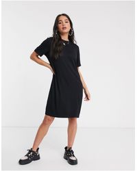 Monki Korte T-shirtjurk - Zwart