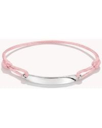Thomas Sabo - Textile Bracelet Engravable Pink - Lyst