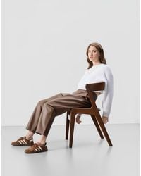 Bolongaro Trevor - Real Leather Pipper Barrel Leg Trouser - Lyst