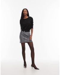 ASOS - Bengaline Fitted Mini Skirt With Tie Detail - Lyst