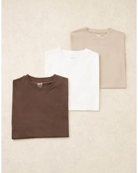 ASOS - Essentials 3 Pack Regular Fit T-shirt - Lyst