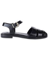 OFF THE HOOK - Lilly Leather Fisherman Flat Sandals - Lyst