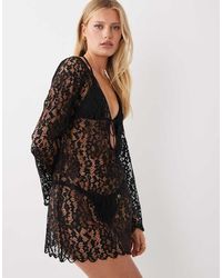 ASOS - Molly Lace Mini Beach Sundress - Lyst