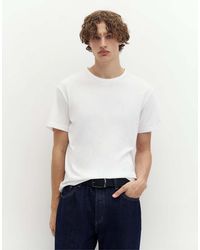 Pull&Bear - T-Shirt Basic Slim Bianca - Lyst
