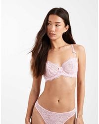 Lindex - Lace Non Padded Underwired Balconette Bra - Lyst