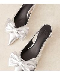 ASOS - Wide Fit Secret Bow Slingback Kitten Heeled Shoes - Lyst
