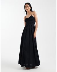 ASOS - Vestido Playero Largo Fruncido Faith De - Lyst