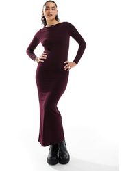 Miss Selfridge - – langärmliges jersey-maxikleid - Lyst