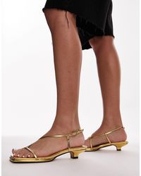 TOPSHOP - Ines - sandali con tacchetto a spillo color con fascette sottili - Lyst