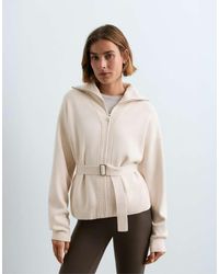 Oysho - High-neck Belted Jacket - Lyst