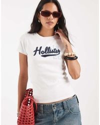 Hollister - Front Logo Baby Tee - Lyst