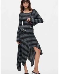 Desigual - Asymmetrische Gebreide Midi-Jurk - Lyst