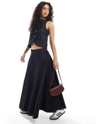 ASOS - Falda Vaquera Añil De Corte Circular De - Lyst